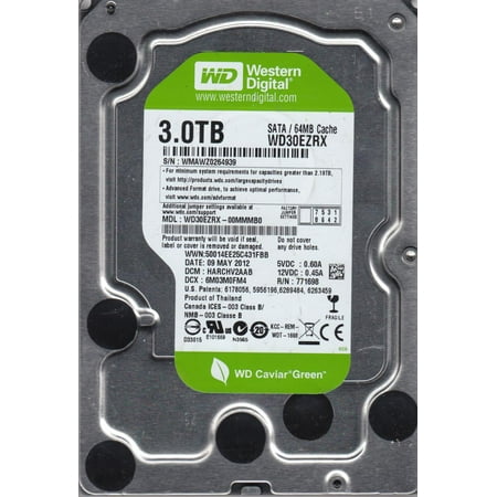 WD30EZRX-00MMMB0, DCM HARCHV2AAB, Western Digital 3TB SATA 3.5 Hard Drive