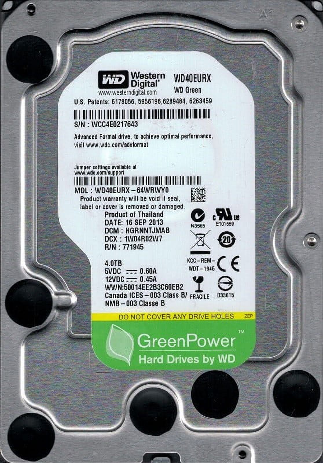 WD40EURX-64WRWY0 Western Digital 4TB DCM: HGRNNTJMAB