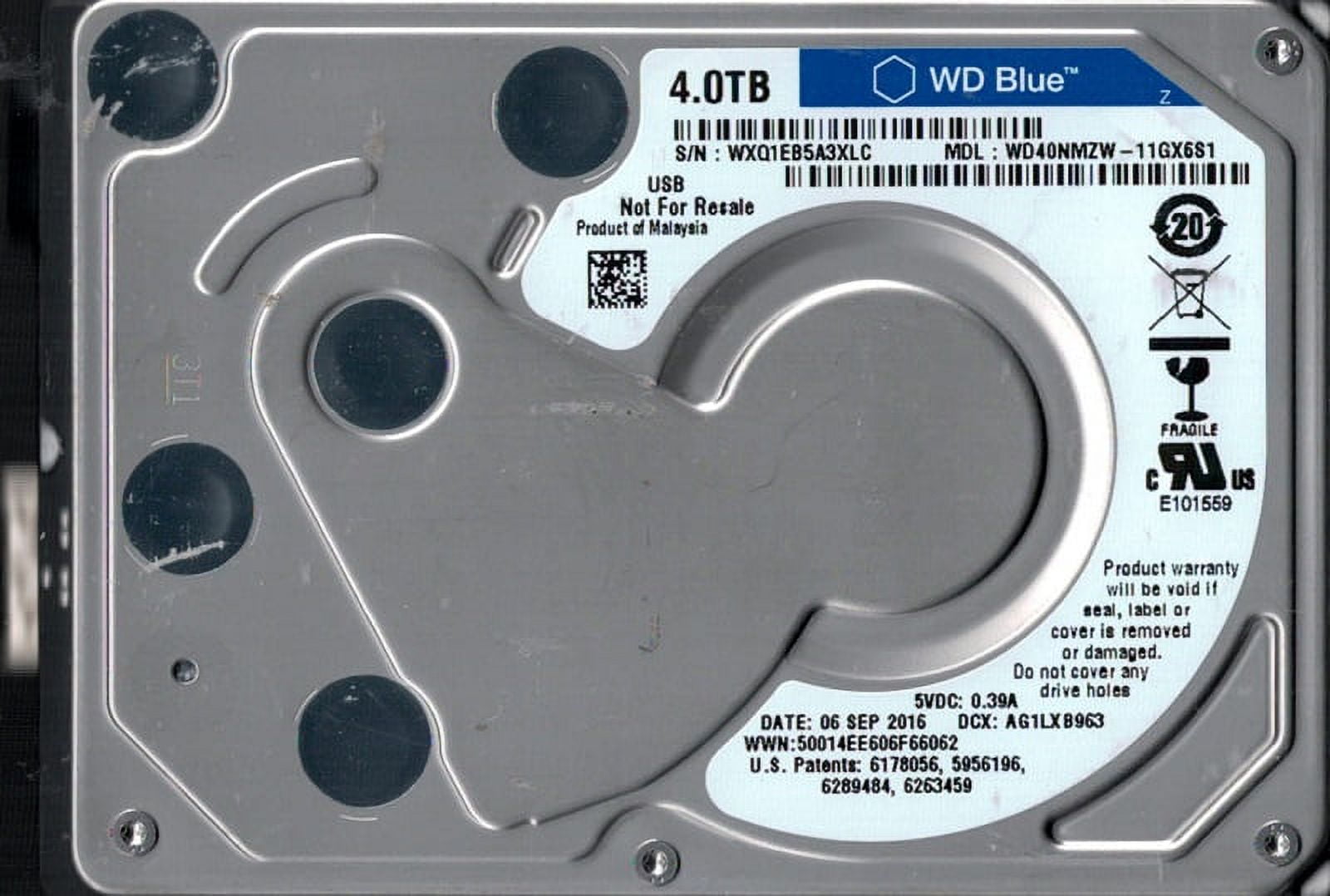 WD40NMZW-11GX6S1 USB 3.0 WXQ1E Western Digital 4TB Laptop Hard