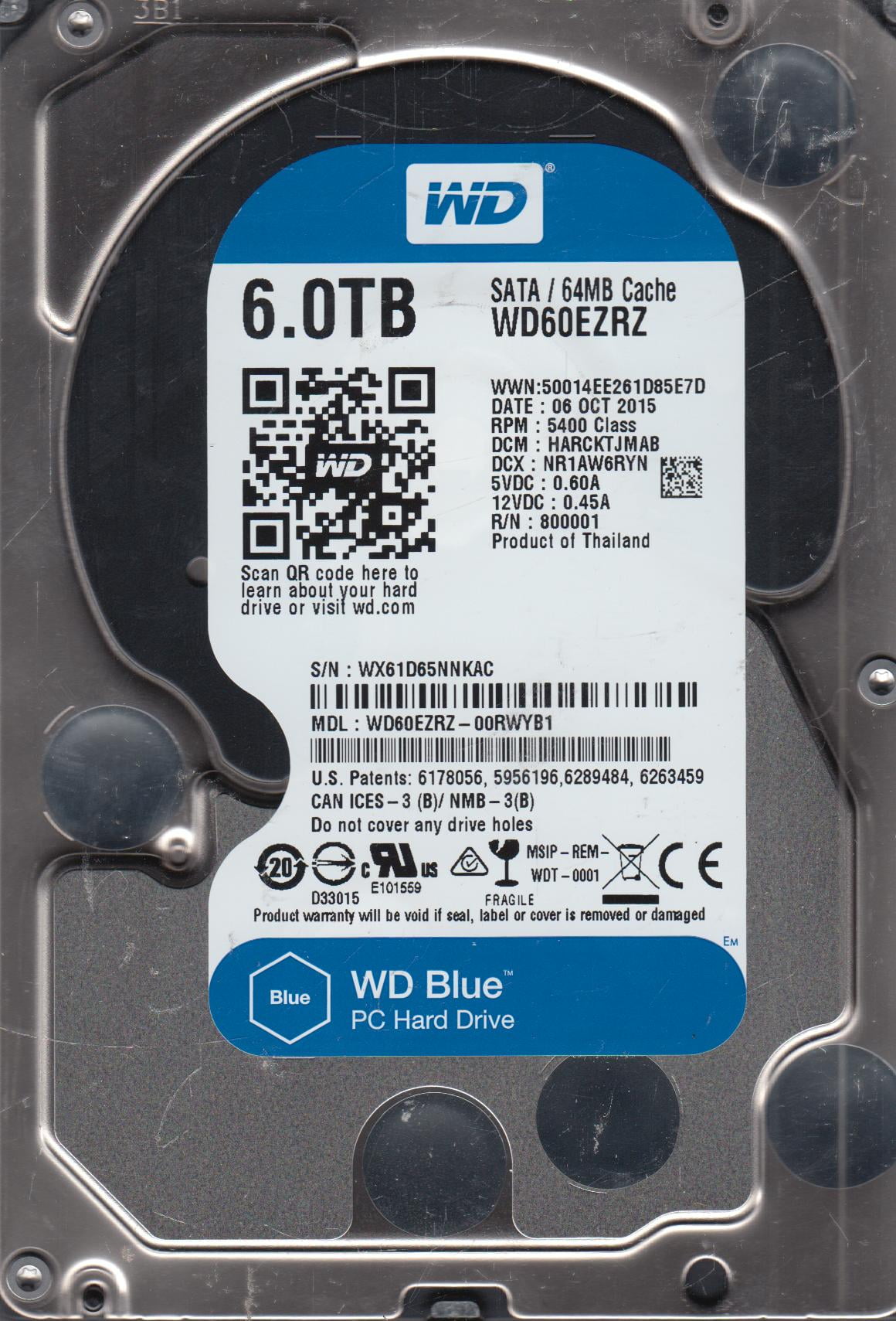 HDD 6TB】WD60EZRZ【Western Digital】②