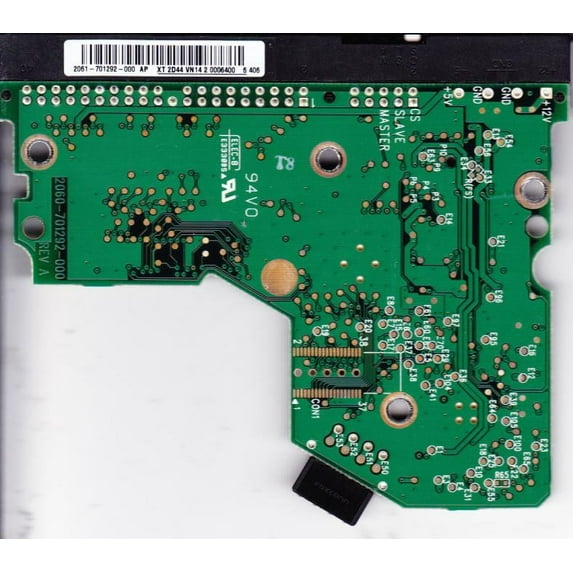 WD800BB-75JHC0, 2061-701292-000 AP, WD IDE 3.5 PCB