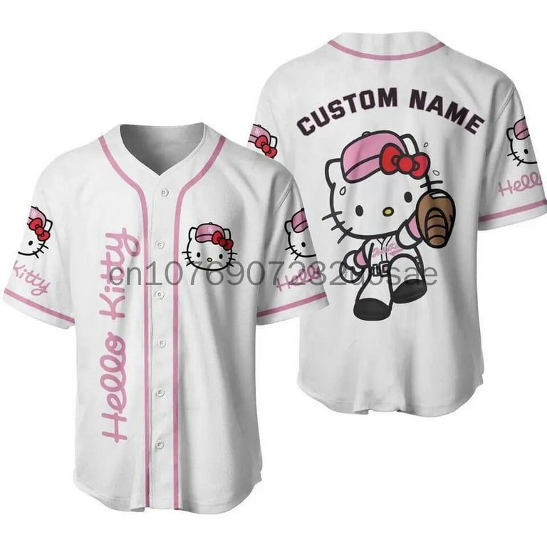 Baseball Shirts Chinese Baseball Jerseys WDAIDJ 2024 Hello Kitty