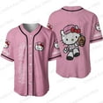 WDAIDJ 2024 New Arriavl Cartoon Kawaii Hello Kitty Baseball Jersey