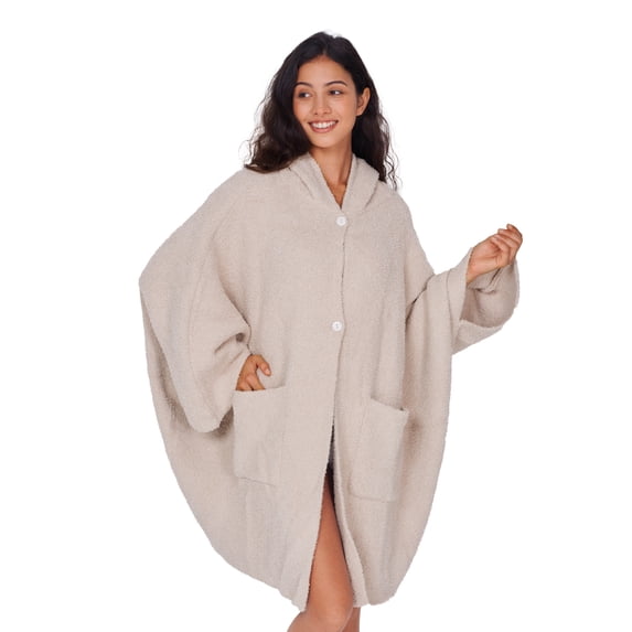 WDCOZY Wearable Blanket Hoodie Poncho Throw Comfy Soft Warm Cape Shawl Cozy Cloak Wrap Hooded with Sleeves For Women Adults