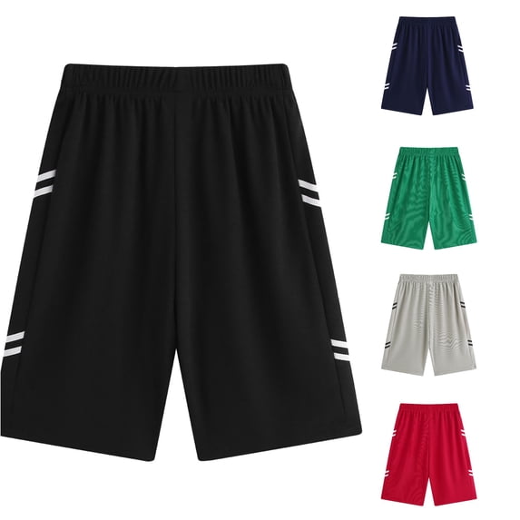 WDDDD Boys Athletic Mesh Gym Workout Shorts No Pocket Activewear Black 7-8 Years