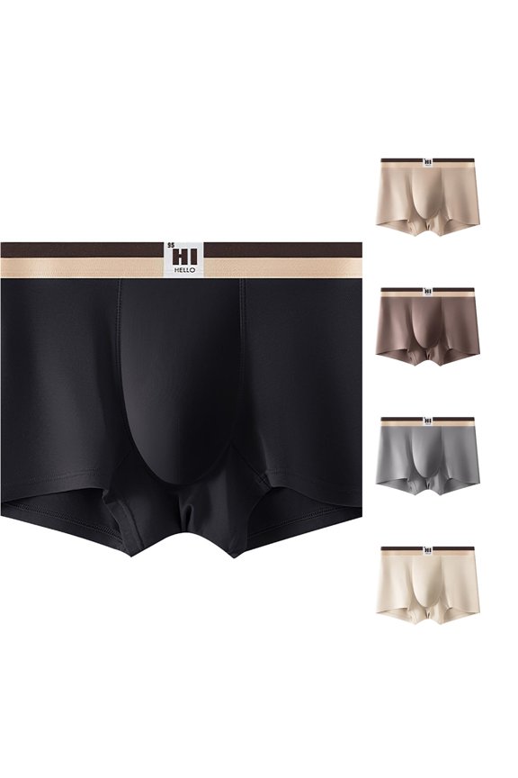Men's Classic Stretchy Trunks with Comfortable Waistband Black L