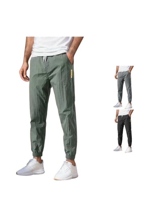 Men's Deep Pocket Mesh Drawstring Jogging Basketball Training Pants Green XXXL