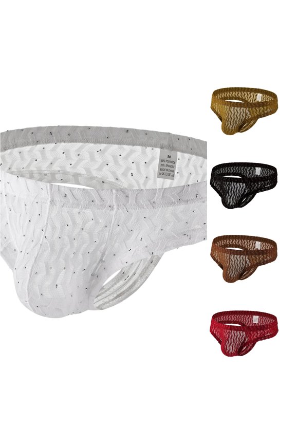 Men's Mid Length Mid Waist Weekday Four Corner Underwear White L