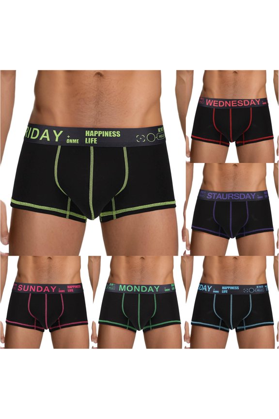 Men's Mid Length Mid Waist Weekday Four Corner Underwear Yellow L