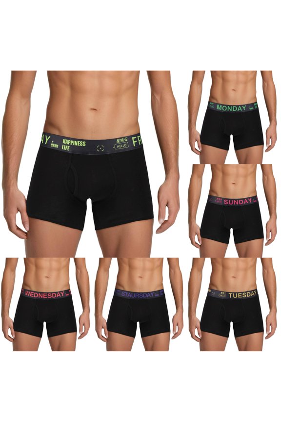 Men's Mid Length Mid Waist Weekday Shorts Underwear Yellow M