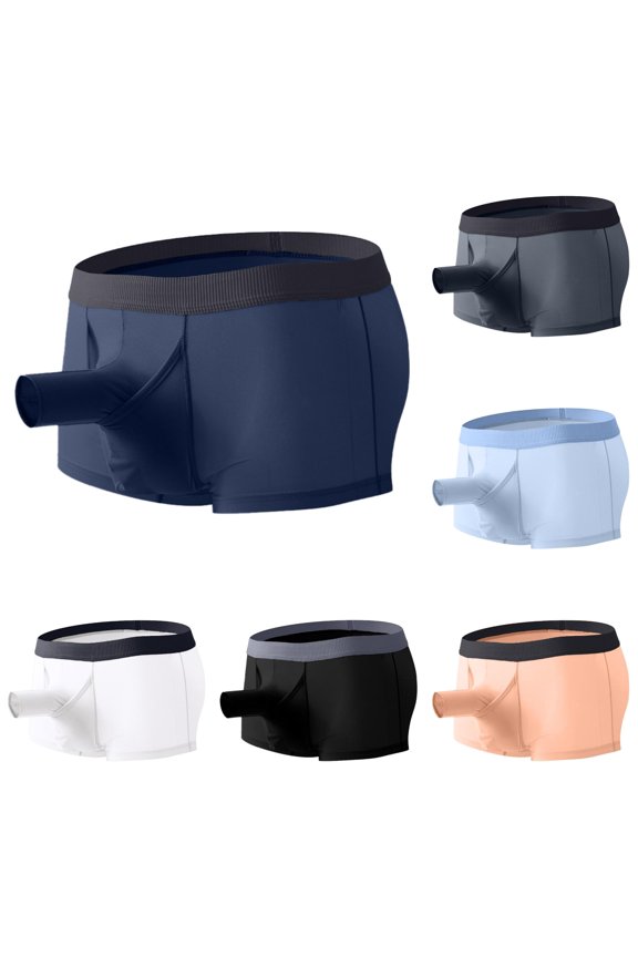 Men's Thin Breathable Separate Pouch Enhanced Comfort Briefs Navy M
