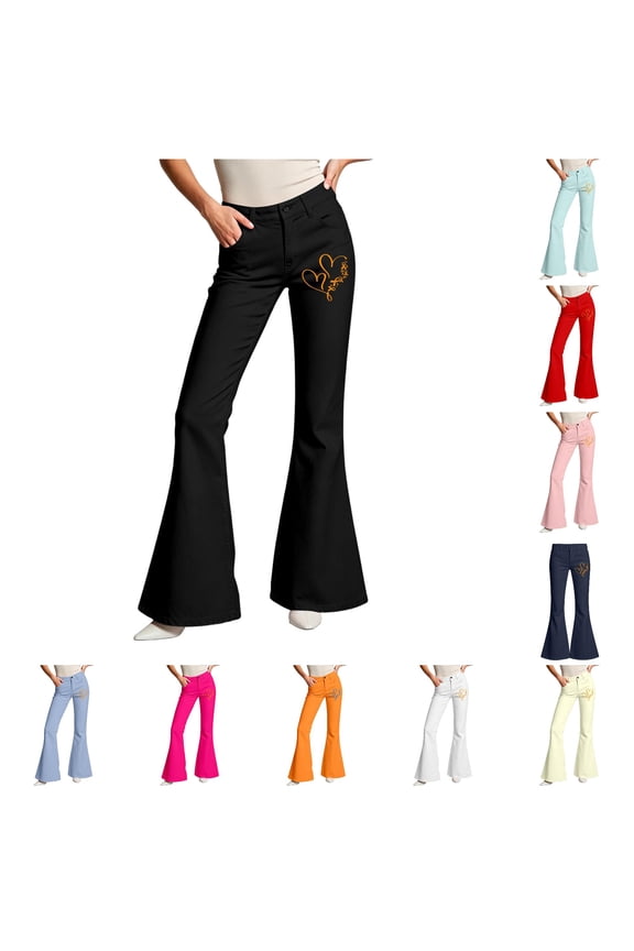 Men's Tri Color Gradient Flared Festival Pants Rock Bottom Style Black S