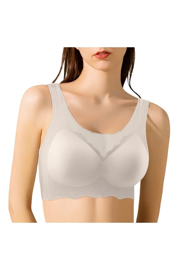 Women Solid Maternity Open Button Breastfeeding Bra White 40