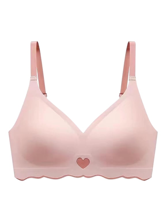 Women's Back Button Shaping Cup Adjustable Shoulder Strap Underwire Bra Red M