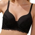 thumbnail image 1 of WDDDD Women's Elegant Lace Underwire Push Up Bra Black 80D, 1 of 5
