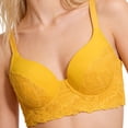 thumbnail image 1 of WDDDD Women's Elegant Lace Underwire Push Up Bra Yellow 80C, 1 of 4