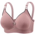 thumbnail image 1 of WDDDD Women's Full Coverage Wireless T Shirt Bra for Large Bust Pink 52, 1 of 2