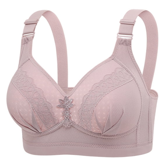 WDDDD Women's Seamless No Steel Ring Sagging Bra Light Gray 38