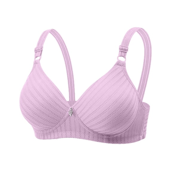 WDDDD Women's Seamless Underwire Full Cup Bra Purple 42
