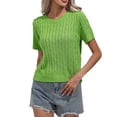 thumbnail image 1 of WDDDD Women's Short Sleeve Knit Crewneck Lightweight Business Casual Outfit L, 1 of 8