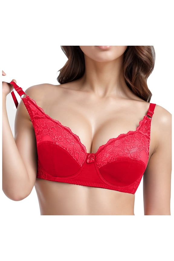 Women's Slim Breathable Sexy Plus Size Adjustable Lace Underwire Bra B 95C