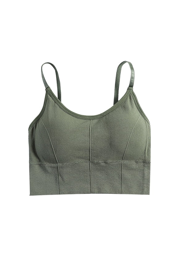 Women's Tank Top with Built In Strap Stretch Cotton Padded Shelf Bra One Size