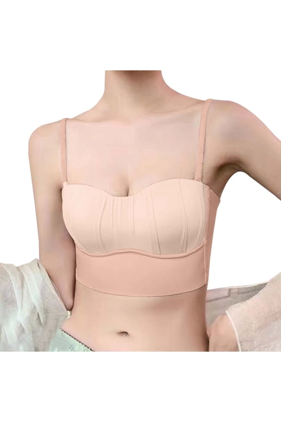 Women's Thin Padded Removable Padding Seamless Full Coverage Adjustable Underwire Pink XL