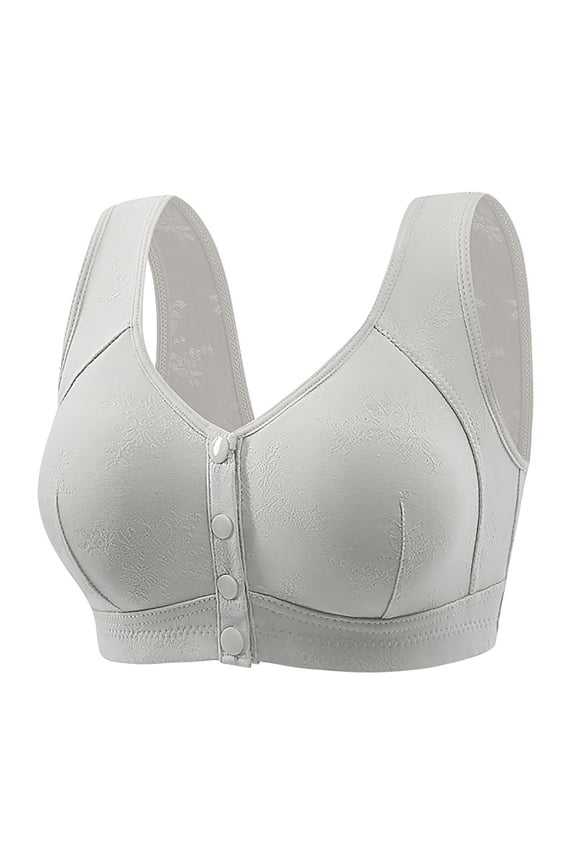 Women's Transparent Strap Cordless Backless Spongeless Bra with Convertible Straps Grey 38