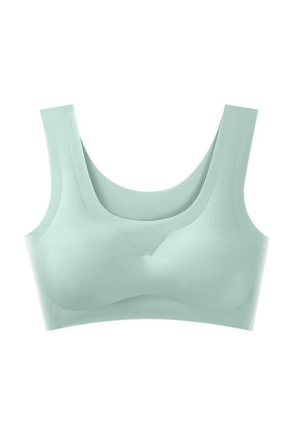 Women's Ultra Thin Ice Silk Bra Comfy Beauty Back Yoga Gym Running with Removable Pads GN1 XL