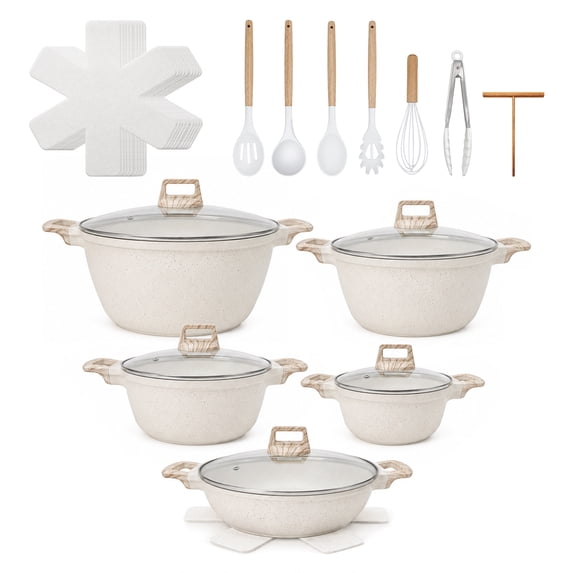 Two Pans Set VDGPWA 27-Piece Pots and Pans Set, Non Stick with Handle, Nonstick ...