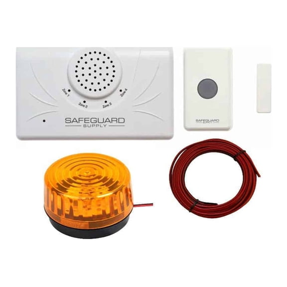 WDK-ERA-STROBE Warehouse Doorbell with Strobe - Entrance Alert Chime for Businesses (Amber)
