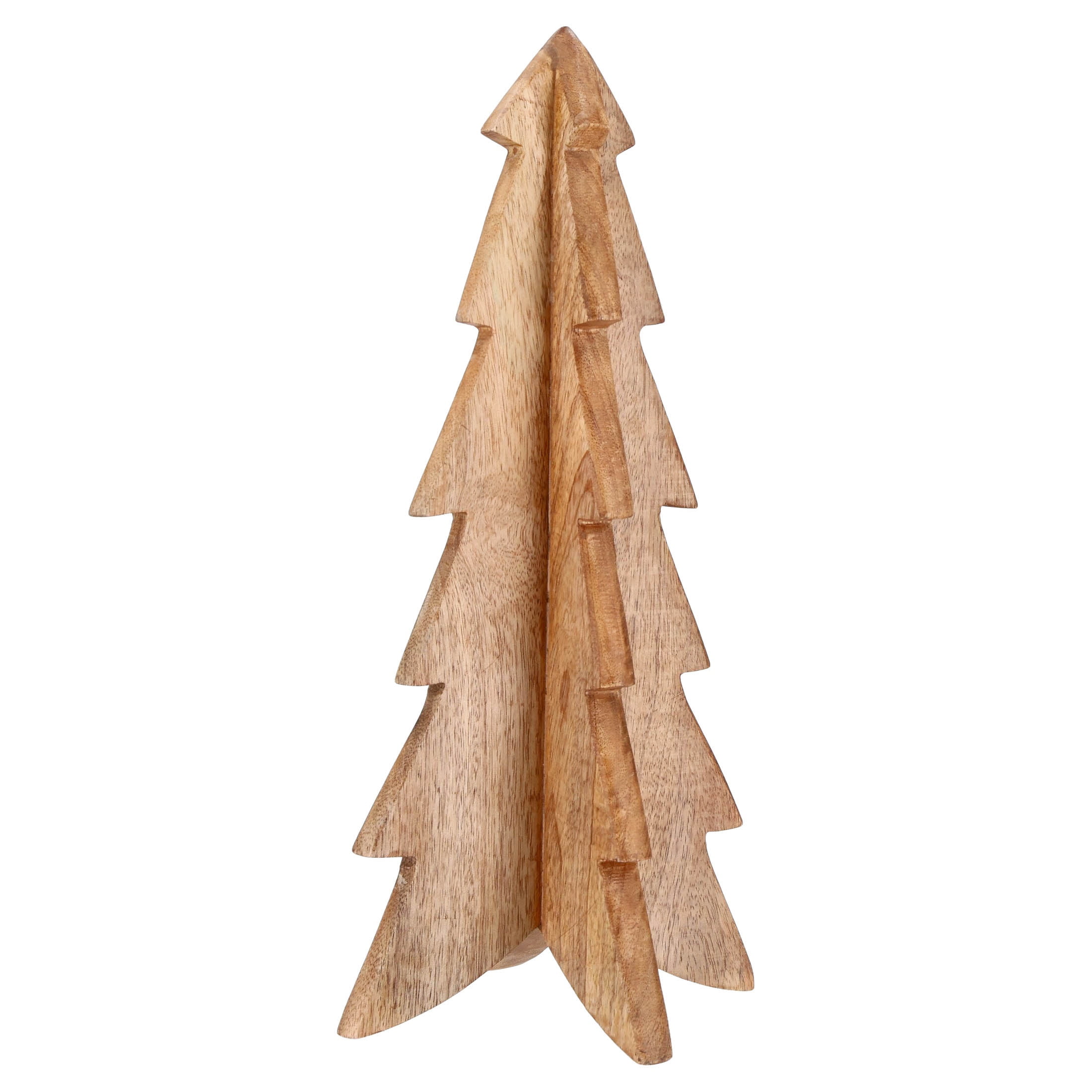 Wooden Christmas Tree Decoration, Natural, 16", by Holiday Time