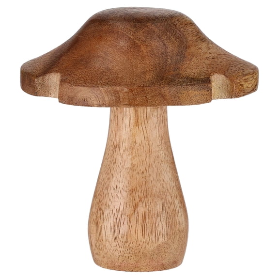 Small Wood Mushroom Christmas Decoration, Brown, 4.5", by Holiday Time