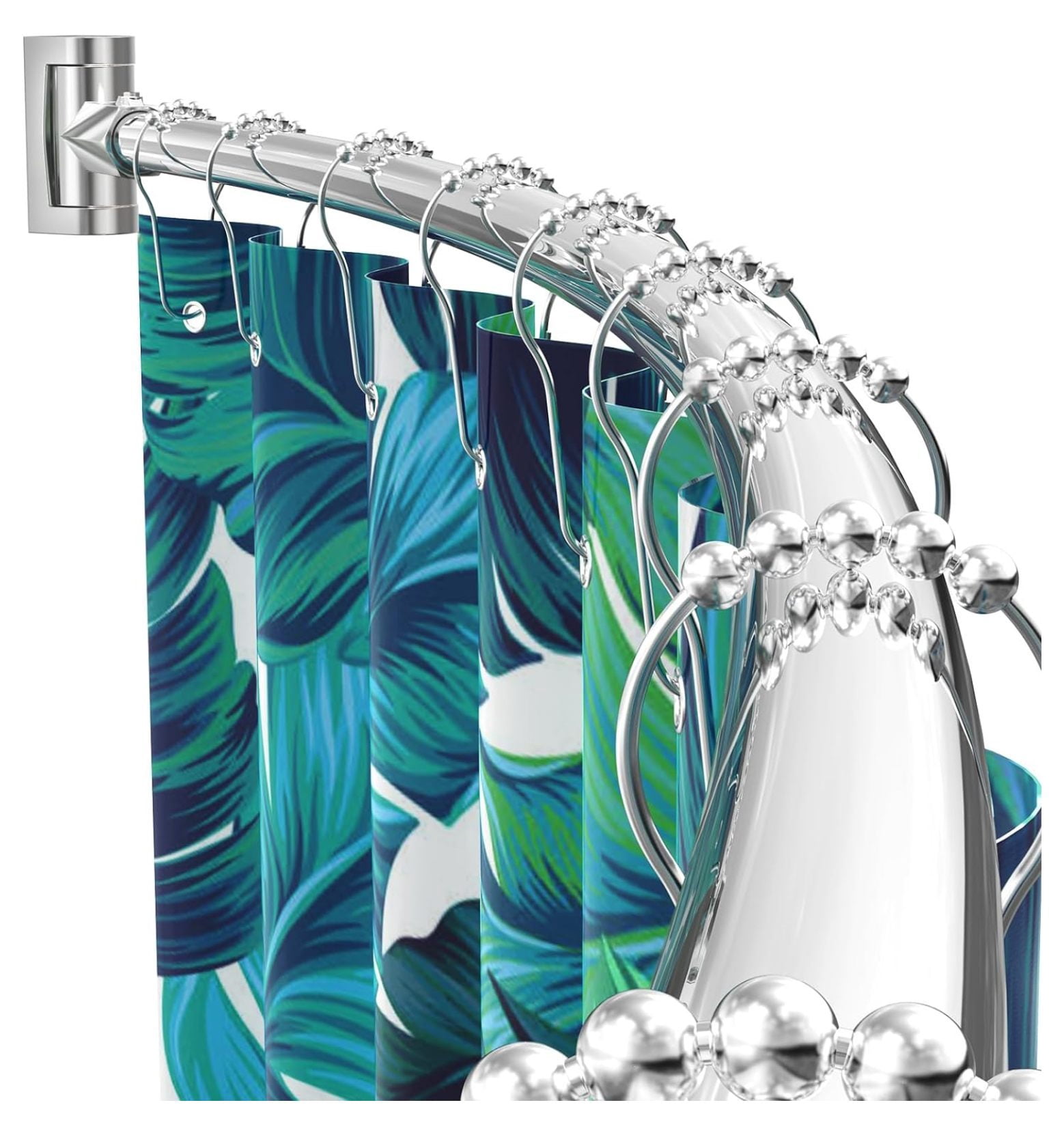 WDNMD9418 Adjustable Arched Curved Shower Curtain Rod Rustproof ...