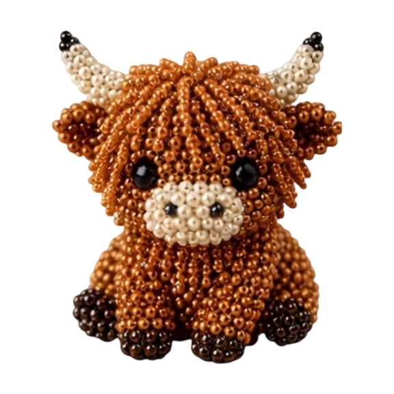 WDOBM 2026 New 3D Tiny Beaded Animal DIY Craft Kit, Handmade Beading Embroidery Set with Colorful Beads & Instructions, Creative Arts & Crafts Gift for Adults & Beginners