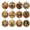 thumbnail image 1 of WDOBM Christmas Decoration, 12 PCS DIY Wooden Diamond Painting Kit, Christmas Ornaments Pearl Diamond Art Kit for Adults Beginner, Xmas Tree Hanging Decor Holiday Gift, 1 of 7