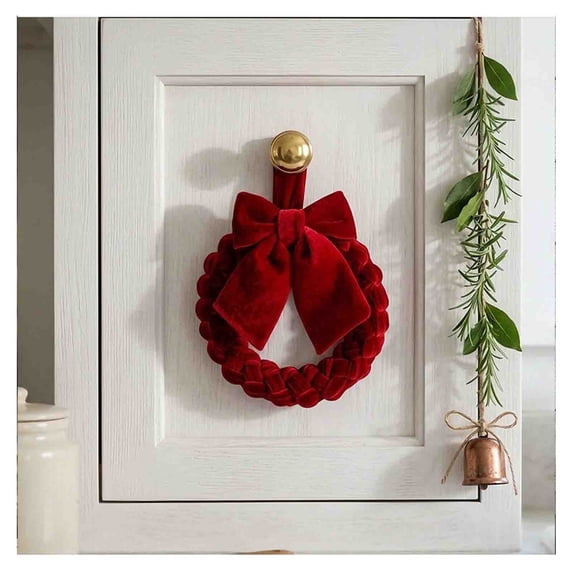 WDOBM Christmas Decorative Bows, Velvet Bow Christmas Wreath Holiday Home Decor, Christmas Tree Bow, Velvet Christmas Bows for Home Decor Indoor