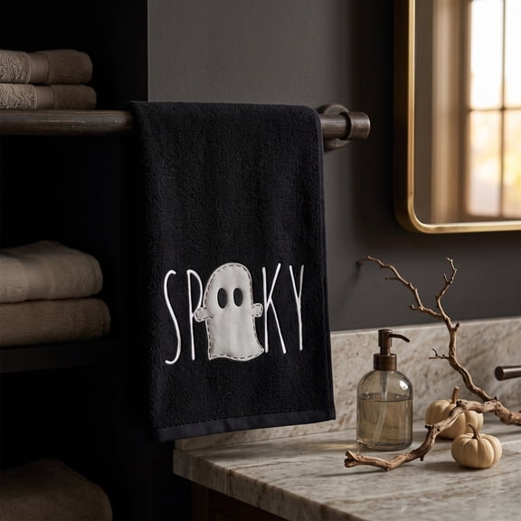 WDOBM Reusable Washcloths, Spooky Halloween Themed Kitchen Hand Towel, Highly Absorbent Quick Dry Machine Washable, Kitchen Dish Towels for Household Cleaning