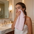 thumbnail image 1 of WDOBM Reusable Washcloths, Unisex Striped Coral Fleece Bath Hair‑Drying Towel, Highly Absorbent Quick Dry Machine Washable, Lightweight Sport Towels for Travel Fitness, 1 of 6