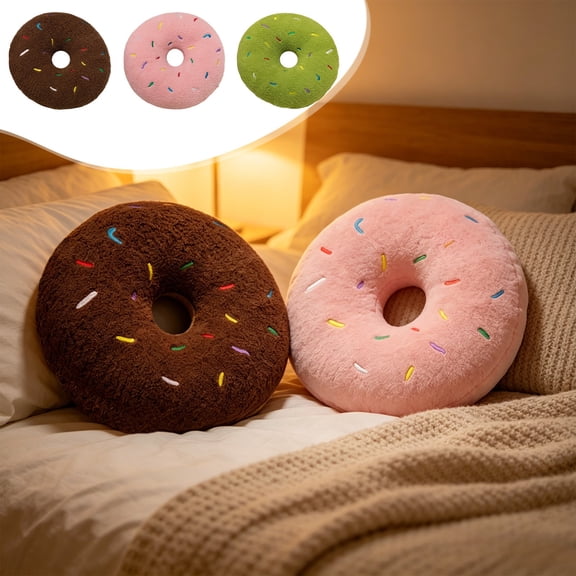 WDOBM Throw Pillow, Soft Throw Pillow, 15.75 Inch Donut Shaped Round Decorative Throw Pillow, Cotton Throw Pillow, Durable Accent Pillow for Sofa Living Room Decorative Pillows