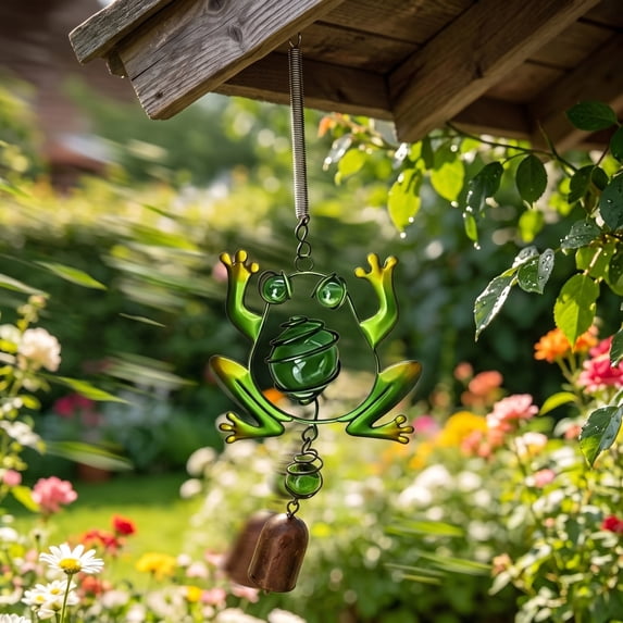 WDOBM Wind Chimes, Metal Wind Chime with Glass Beads, Weather Resistant Wind Chimes, Patio Yard Window Hanging Decor, Birthday Gifts for Mom