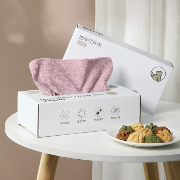 WDOEID Disposable Kitchen Cleaning Cloth - Ultra-Fine Microfiber, Handy Pink Cleaning Cloth for Efficiently Cleaning Dishes, Ideal for Quick Cleanups in Your Kitchen!,Hot Sale!