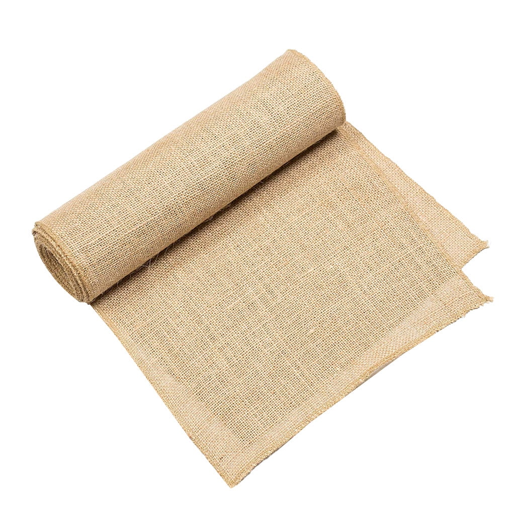 WDOEID Long 12” Yards Runners X Fabric Burlap Table 10 Wide RollBurlap