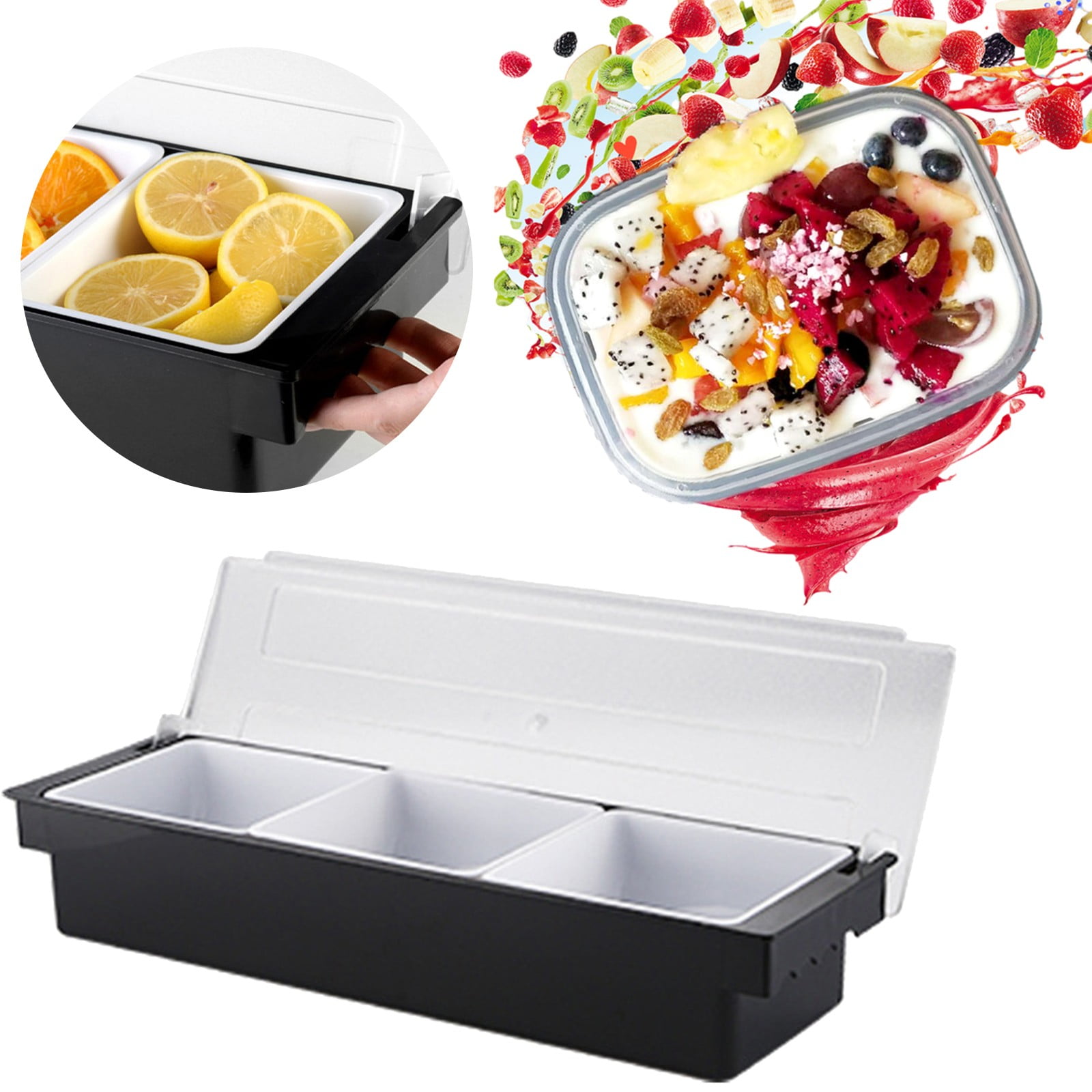 WDOEID Plastic Spice Containers with 3/4/5/6 Compartments - A, Versatile Storage Solution for Organizing Your Spices, Ideal for Home Cooks and Kitchen Organization!,Hot Sale!