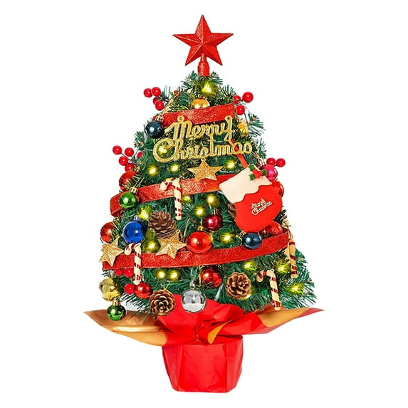 WDOEID Room Decor 60cm Mini Christmas Tree Package Christmas Decorations Dining Table Decor Coffee Table Accessories