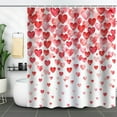 thumbnail image 1 of WDOEID Valentine's Day Shower Curtain Valentines Day Red Loving Hearts with Cute Shower Curtain Set for Bathroom Fabric with Hooks,Valentine'S Day Decorations, 1 of 8