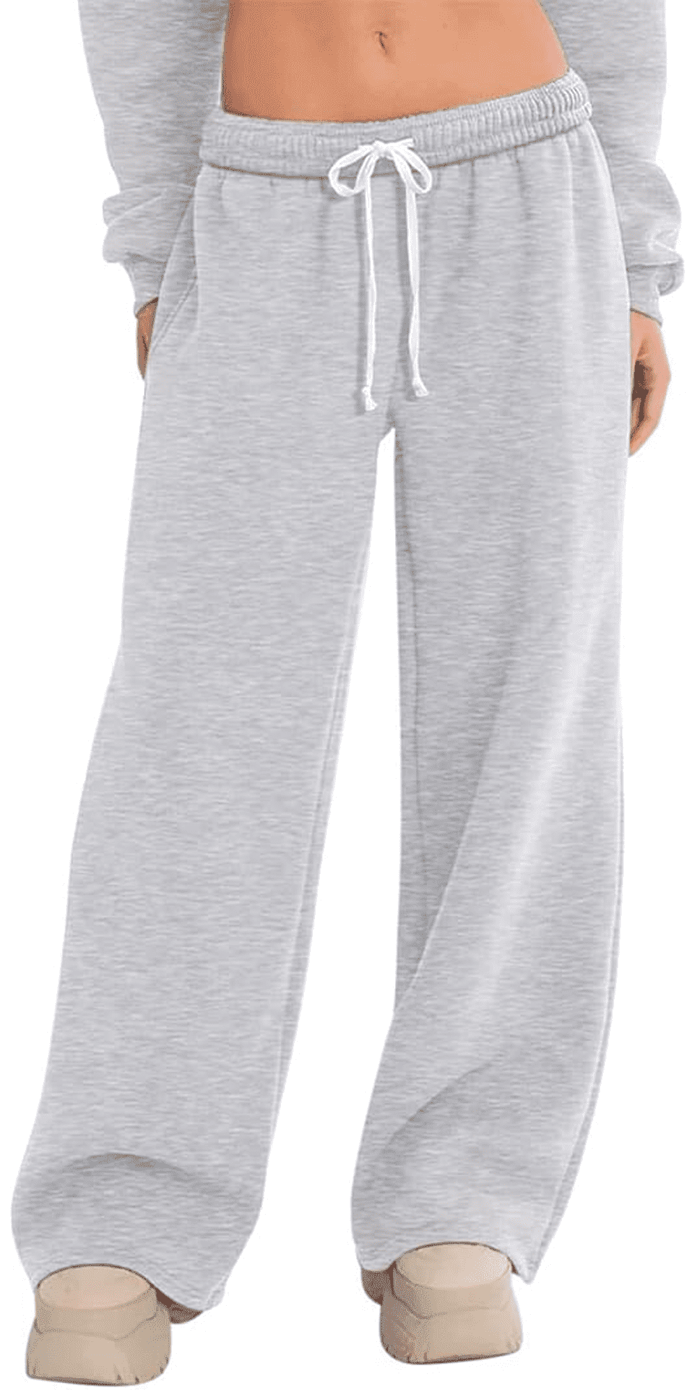 Women's Sweatpants Wide Leg Lounge Joggers with Drawstring Comfy Loose Fit Casual Workout Athletic Yoga Pants with Pockets