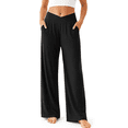 thumbnail image 1 of WQD Women's Wide Leg Yoga Sweatpants Comfy Crossover High Waisted Lounge Pants with Pockets Casual Loose Fit Flowy Pajama Pants, 1 of 7