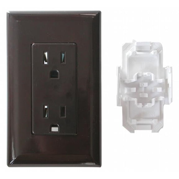 WDR15IV Decor Receptacle With Cover - Ivory