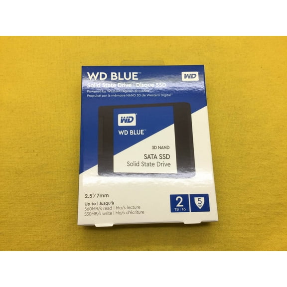 WDS200T2B0A Western Digital Blue 3D NAND 2TB 2.5" SATA Internal SSD New Sealed